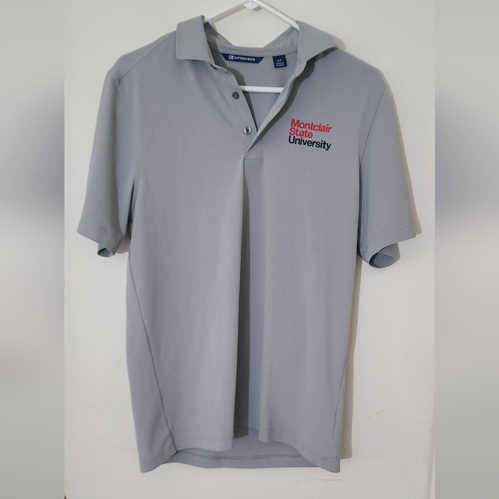 Montclair State University Cutter & Buck Light Gray Polo Shirt Small